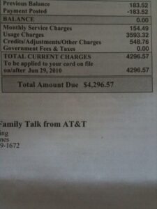 phone bill in Arabic