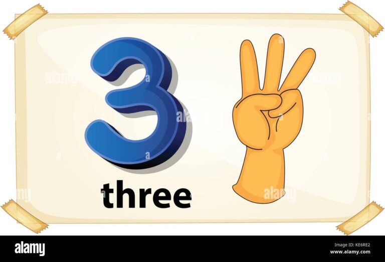 three in Arabic